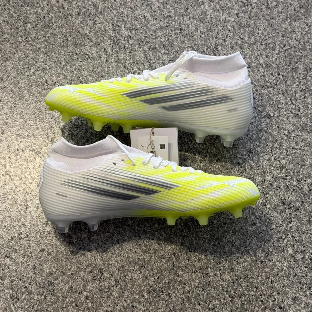 Adidas F50 Spark Fushion League Soccer Cleats Womens 8.5 FG AG JP8350 White - Picture 3 of 5